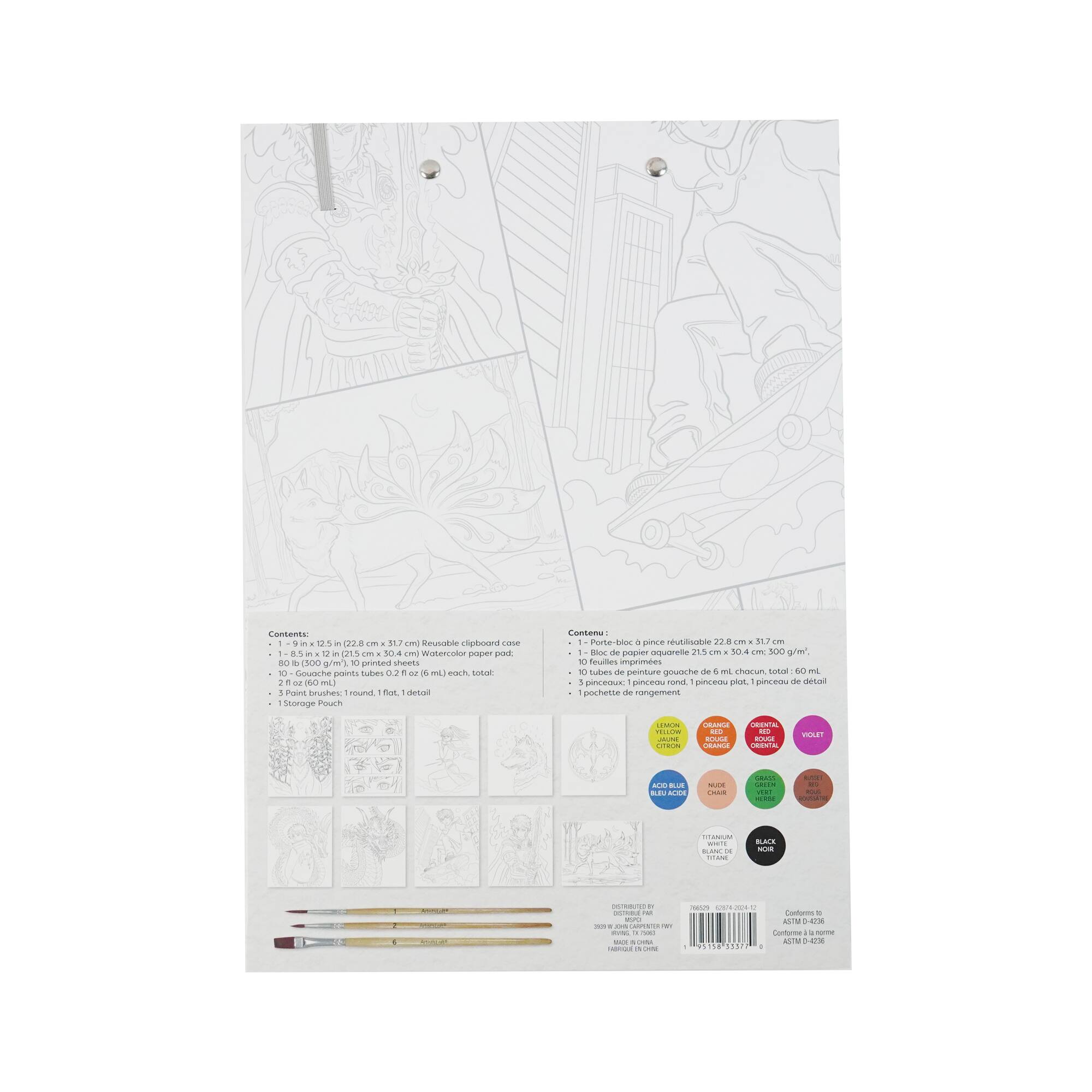 Manga Characters Gouache Painting Book Kit by Artist's Loft®